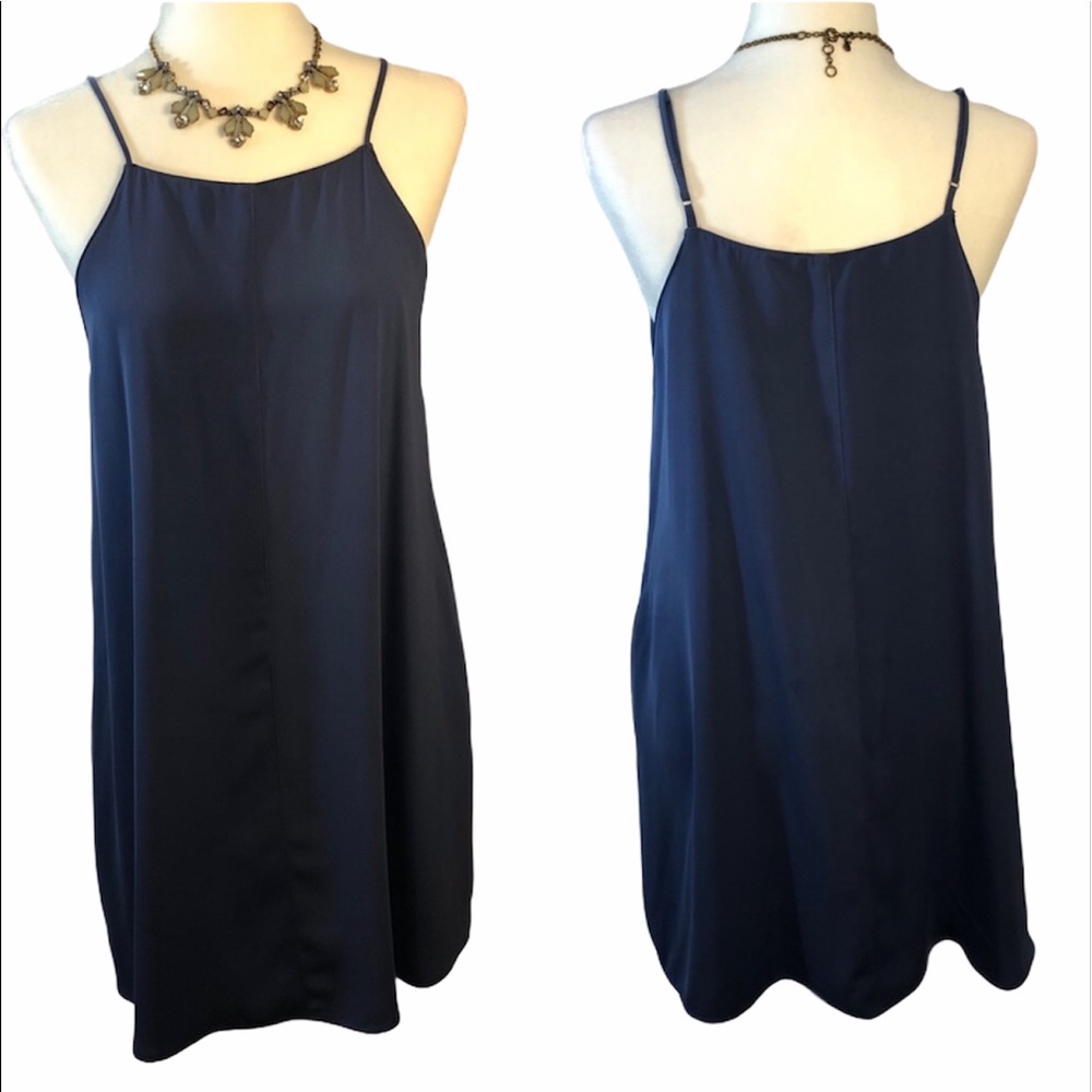 BOGO🖤 LUSH BLUE ADJUSTABLE STRAP A-LINE POCKET